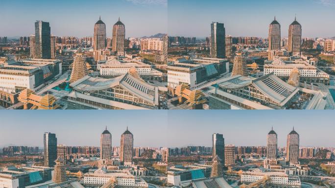 桂林临桂双子楼素材大气城市楼房片头