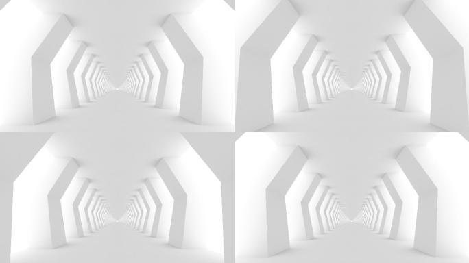 白色走廊创意空间艺术空间商业空镜