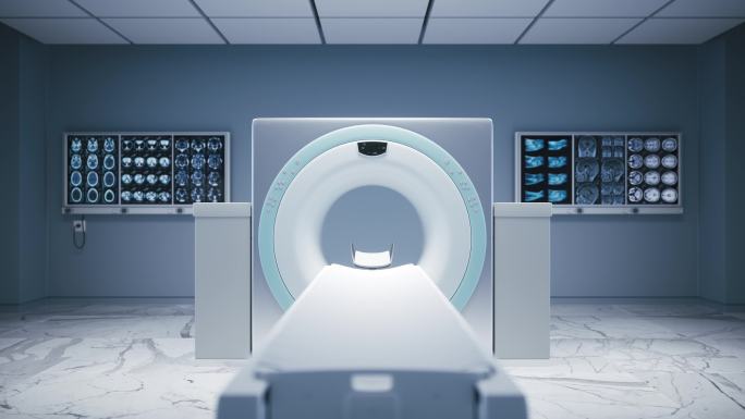 核磁共振扫描室医生脑部ct放射影像