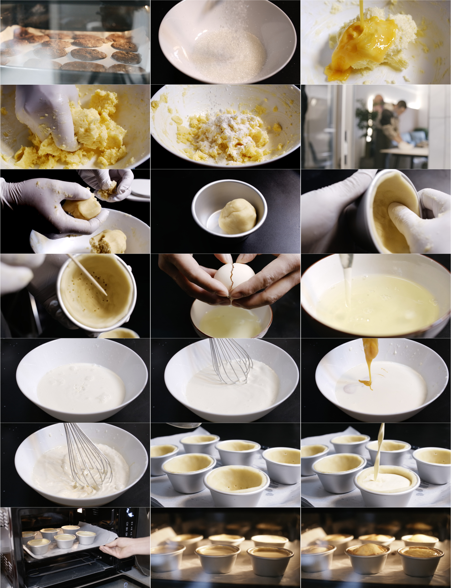 蛋挞制作烘培烤制宣传