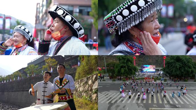 云南怒江傈僳族阔时节歌舞素材