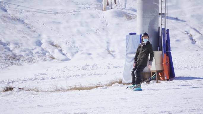 快乐的滑雪运功