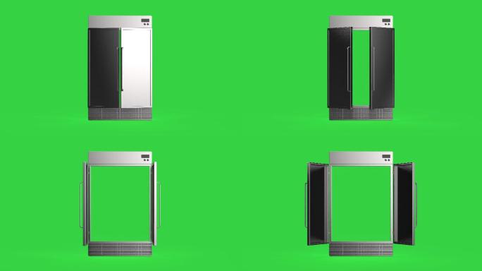 双开门的冰箱双开门冰箱绿幕抠像冰箱合成