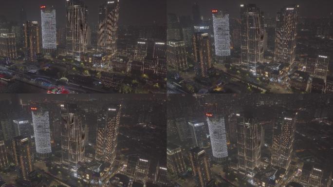 上海外滩夜景航拍4K