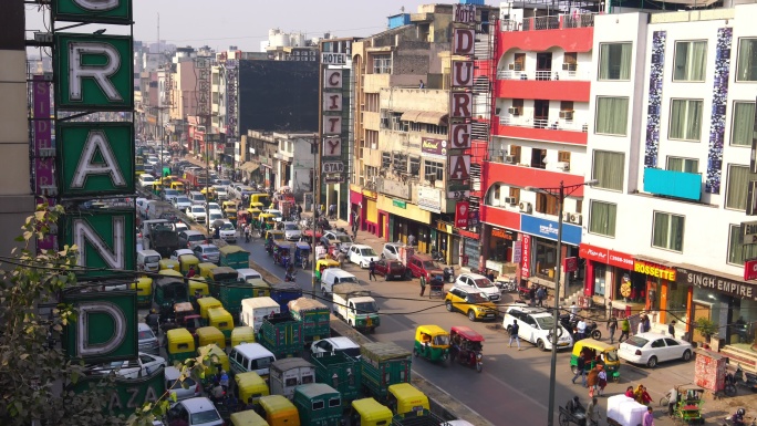 城市建筑印度孟买街景