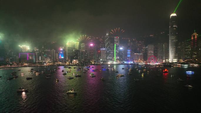 香港新年烟花汇演迎新狂欢夜闪耀维港6