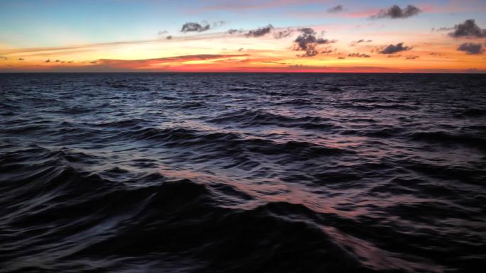 唯美的海面大海夕阳晚霞日落