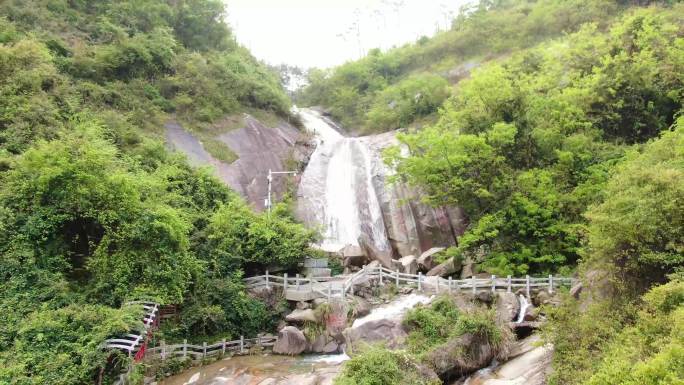 南岳水濂洞景区4k航拍素材