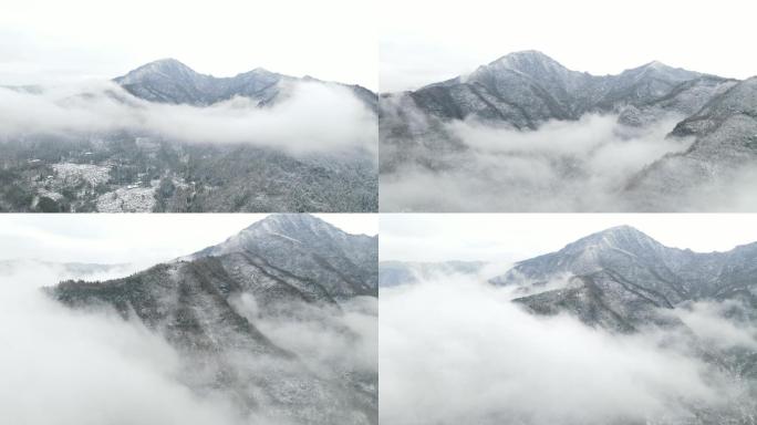 雪景大山脚下