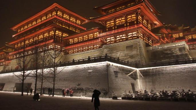 洛阳应天门雪景