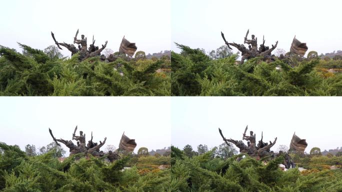 江西吉安庐陵文化生态园红军雕塑
