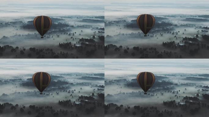 热气球上看云海 4K实拍