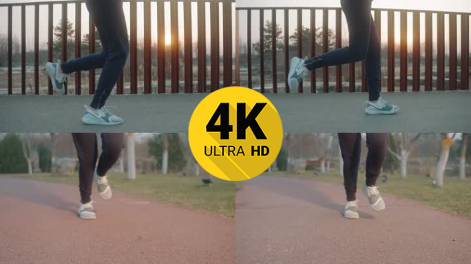 4K女人跑步 升格慢动作