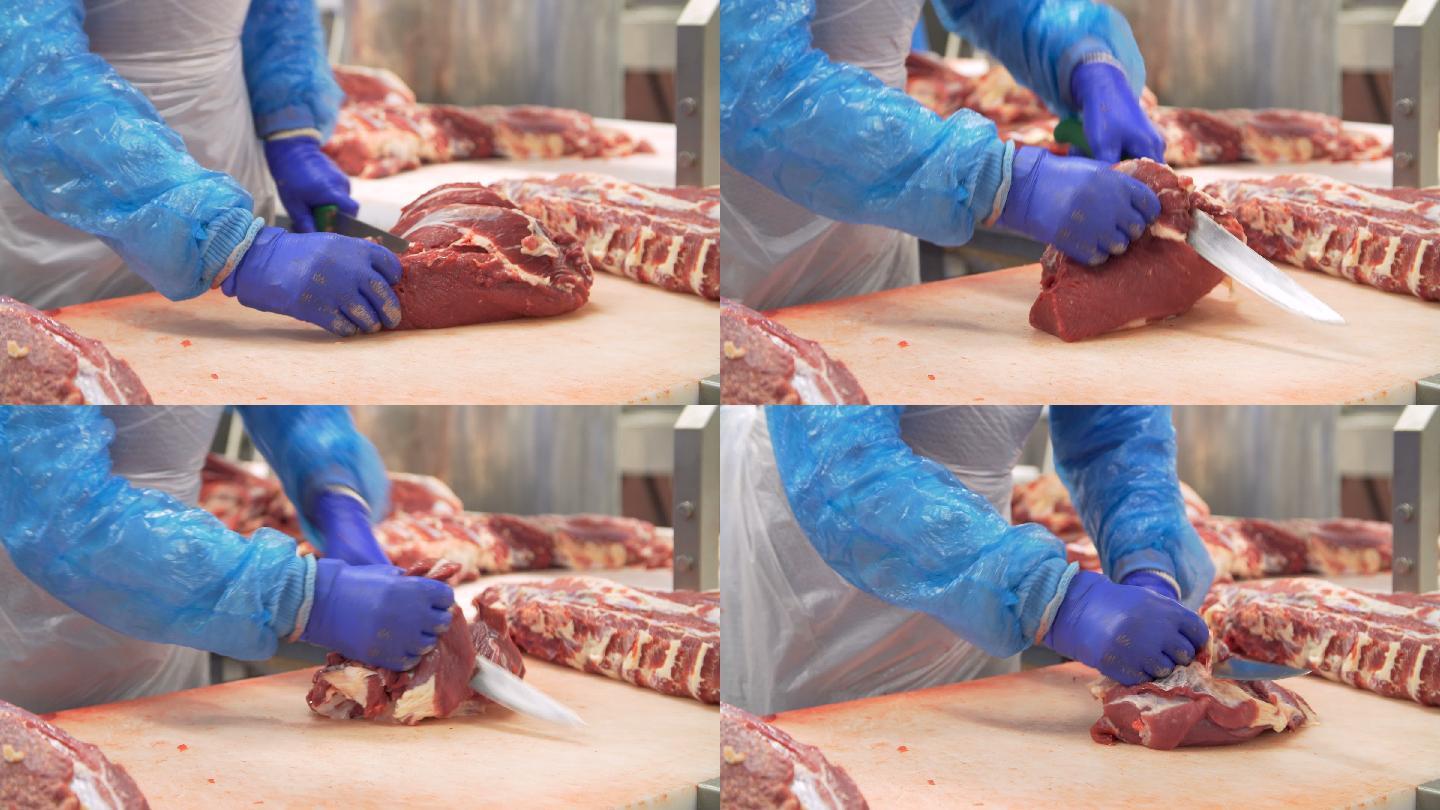 肉类加工厂肉制品生产车间猪肉
