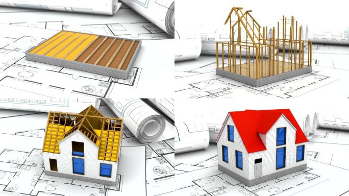 房屋建筑模型建模别墅房子工程图