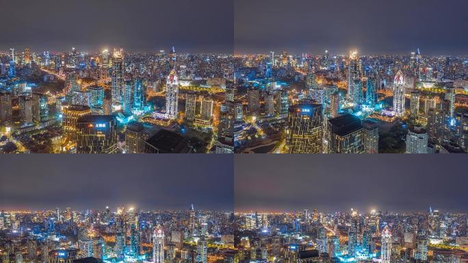 上海浦西航拍延时摄影夜景11K