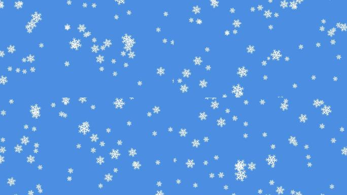 雪花蓝色背景冰雹冰凌寒风冷风冰雪冰霜