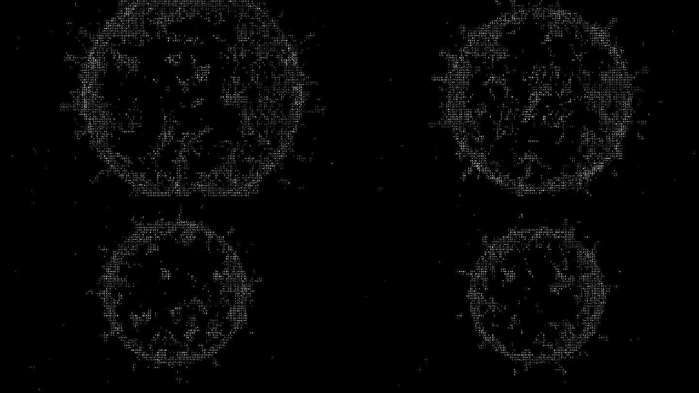 冠状病毒（新冠病毒-19）的像素动画