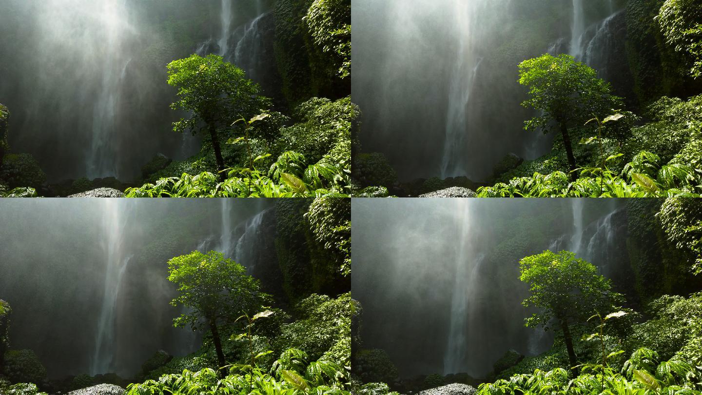 巨大的瀑布景观奇观流水