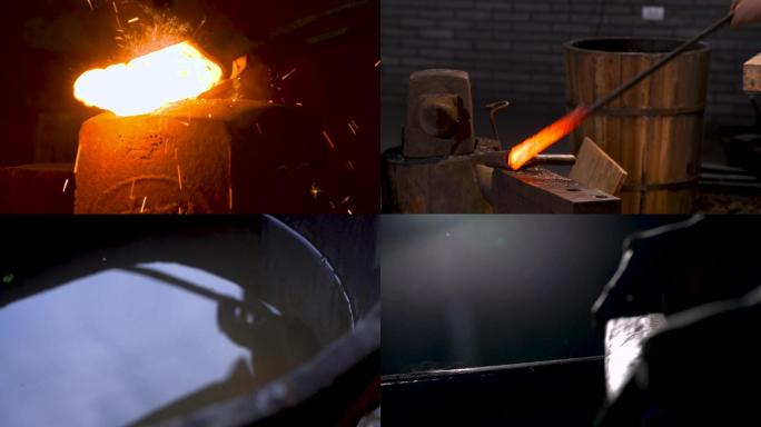 铁匠打铁、炼钢 烧火铸剑过程