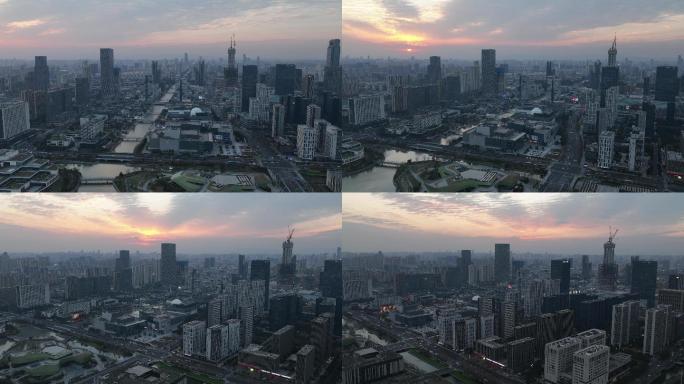宁波东部新城日转夜延时摄影4K