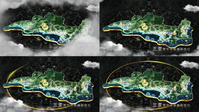 【三亚地图】三亚谷歌地图AE模板