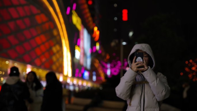 夜晚 手机 拍照 闪光灯