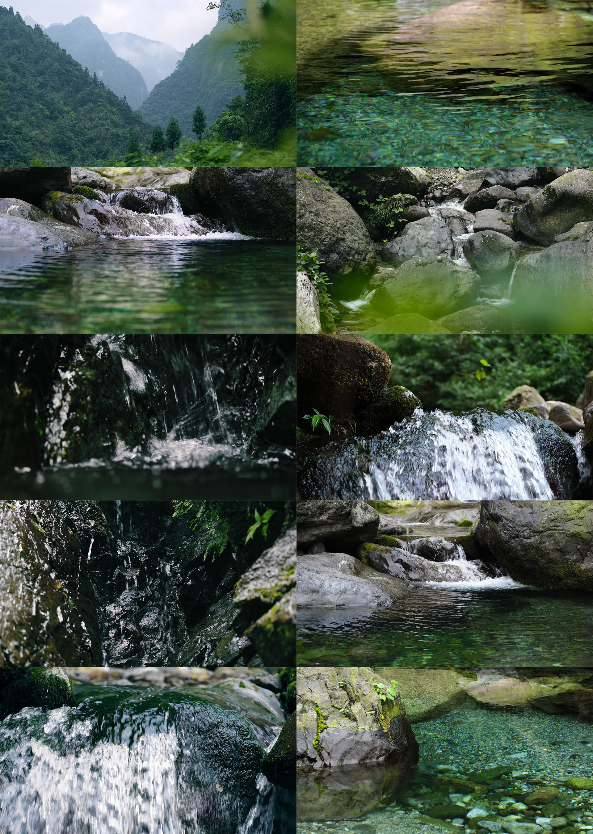 山泉水清澈河水白酒水源地