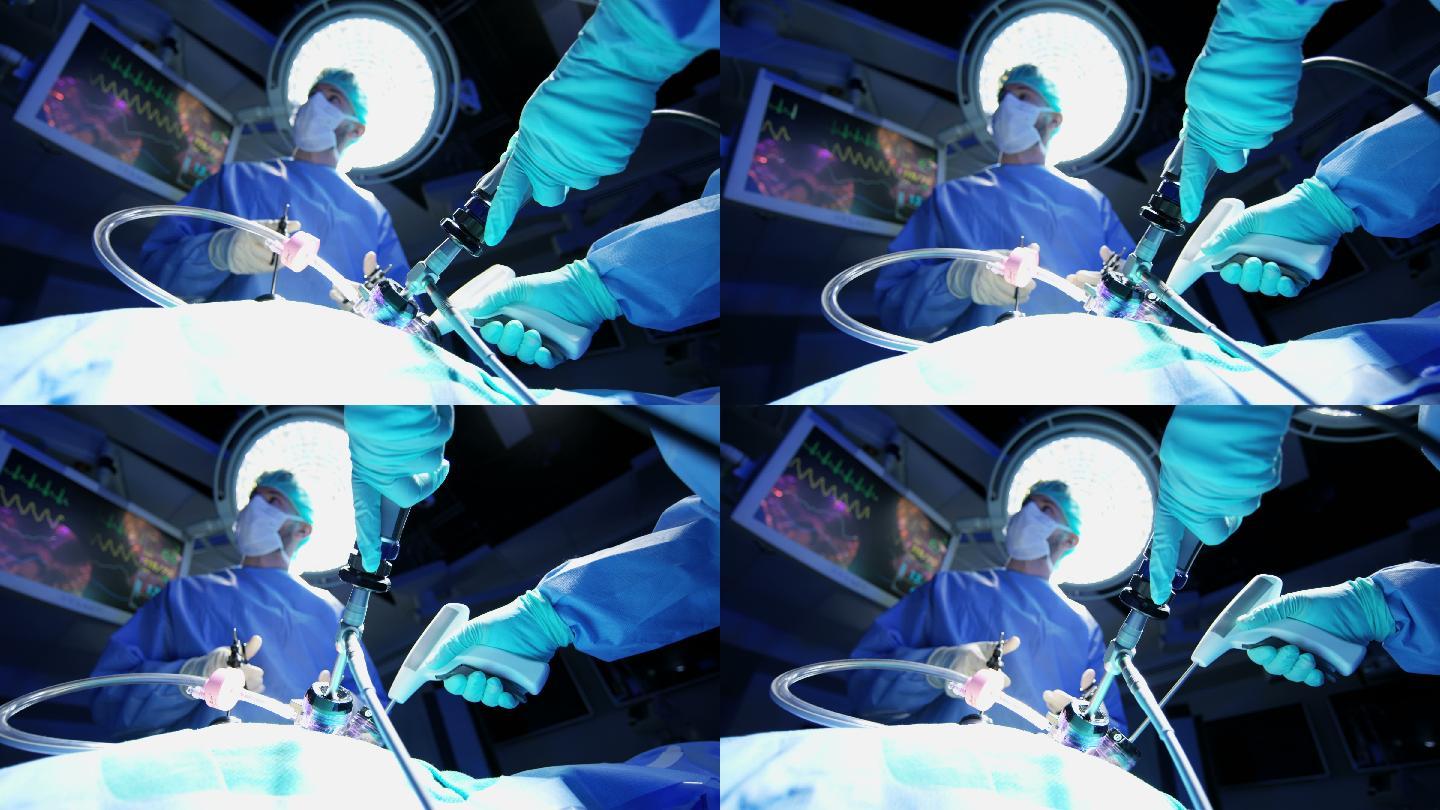 在医院监视器上传输腹腔镜手术训练
