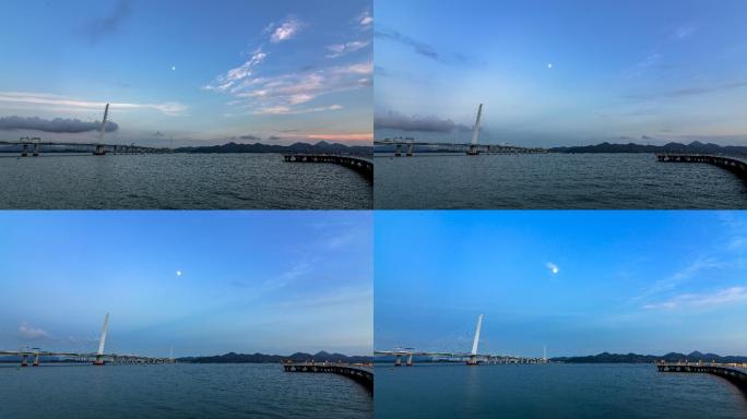 深圳湾大桥白转夜4K