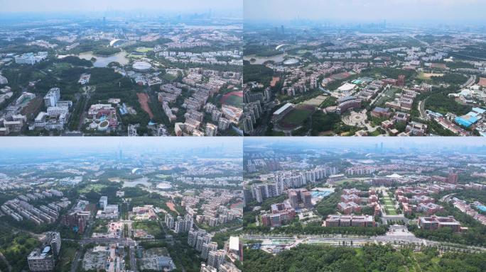 广州大学城航拍多镜头航拍3分44秒