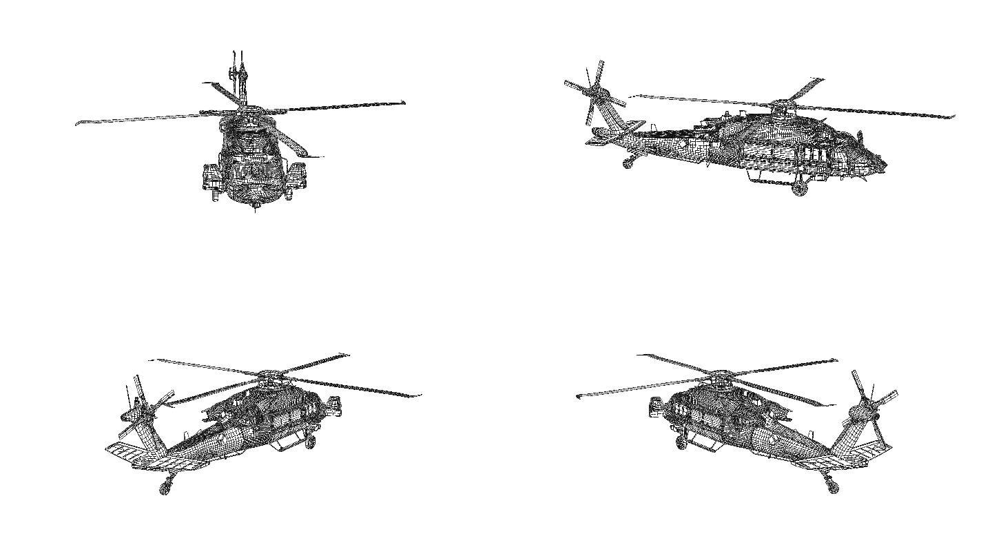 直升机线稿动画