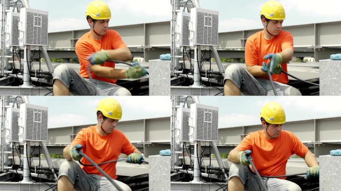 屋顶工程视频素材