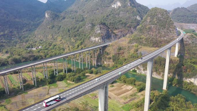 航拍广东省清远市杜步大桥