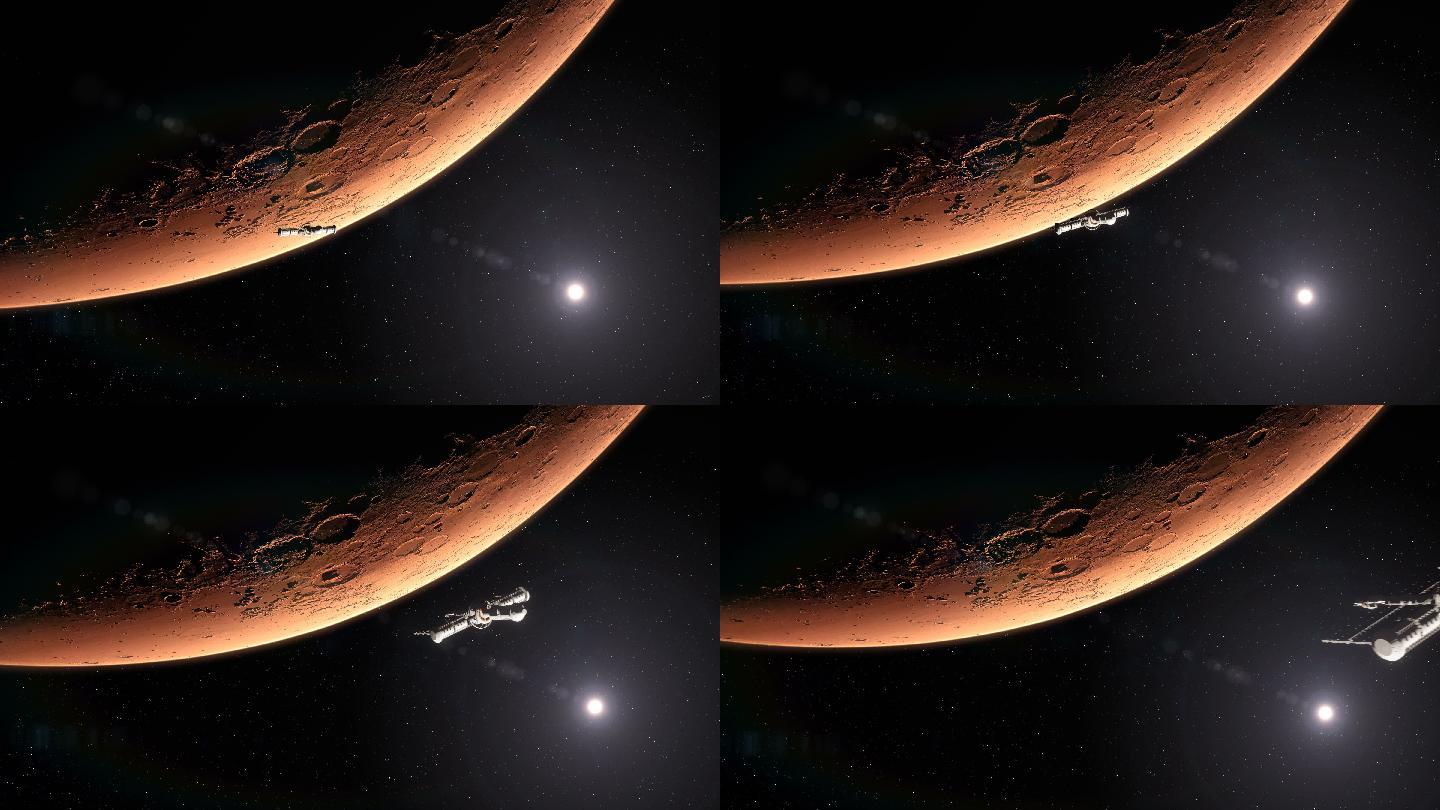 宇宙飞船离开火星星际穿越航行星球自传