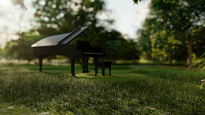 公园森林天然氧吧钢琴