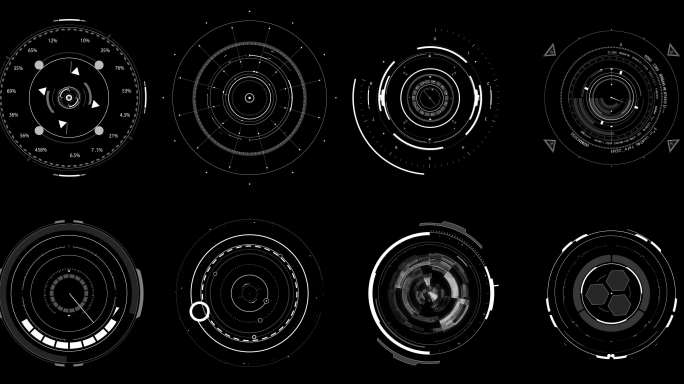 圆形界面元素hudUI科技效果特恶心