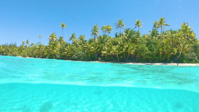 热带海滩马尔代夫潜水水下清澈