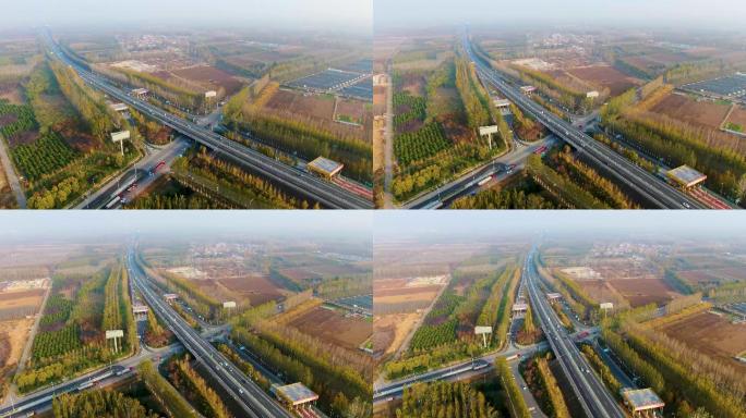 北京顺义区京平高速公路航拍