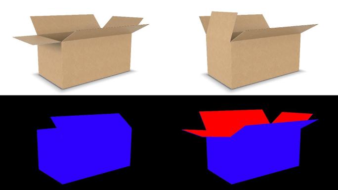 纸箱打开3d动画。