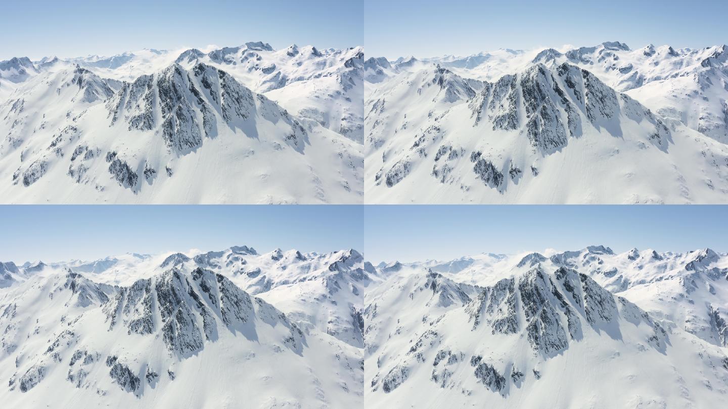 冬季山峰瑞士航空4k