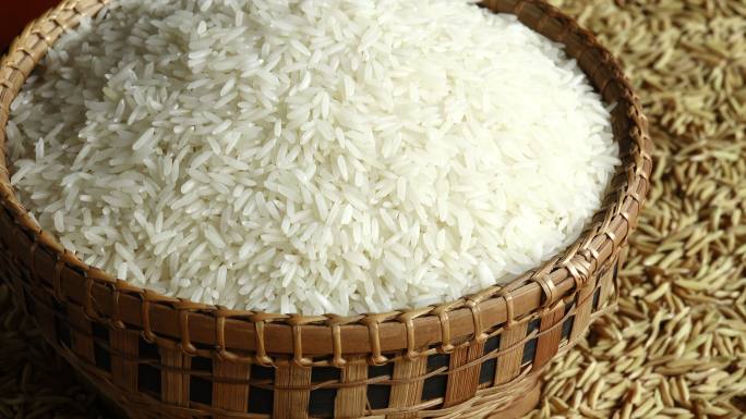 篮子里的大米五常稻花香稻米水稻