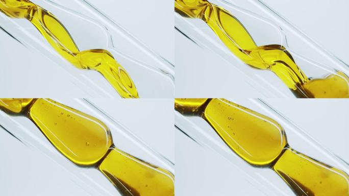 黄色的天然油提取提炼蒸馏管子流动