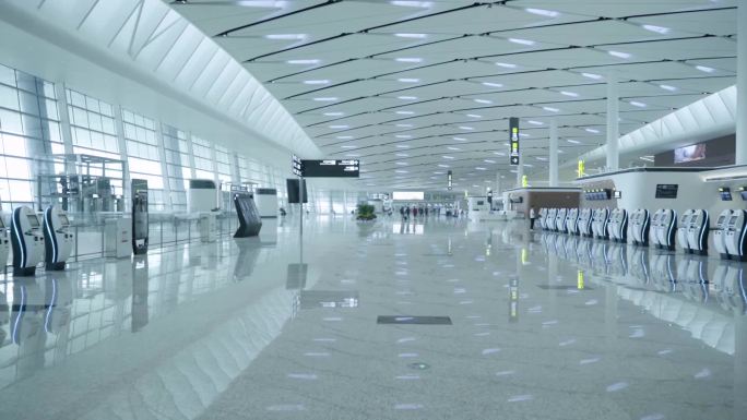 成都天府国际机场指示牌 航拍空镜高清素材