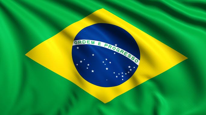 巴西国旗旗帜鲜明旗子足球球队