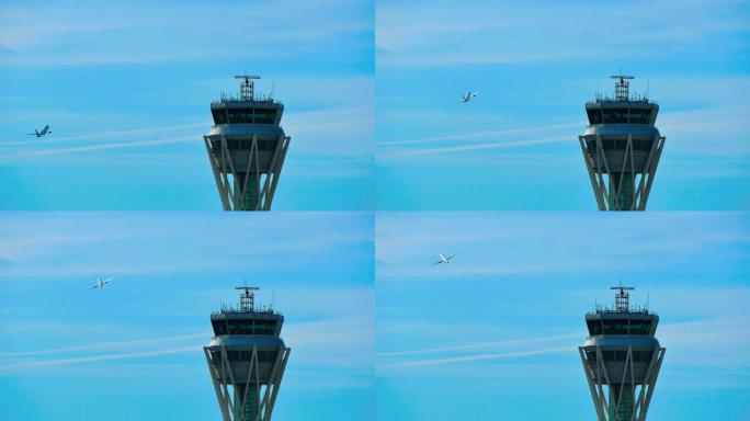 巴塞罗那机场的空中交通管制塔