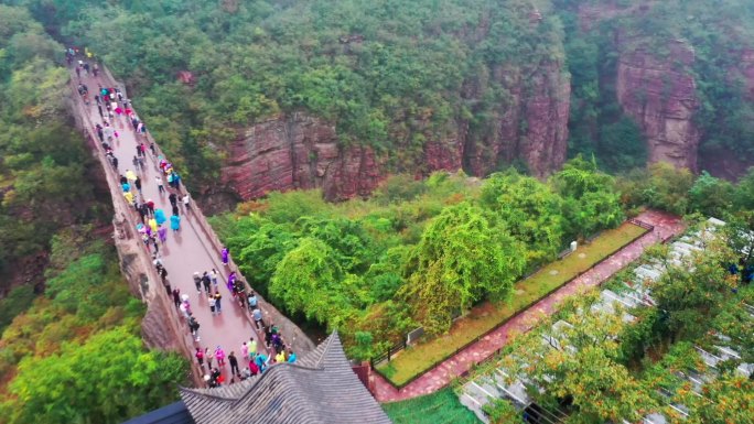 云台山景区红石峡航拍