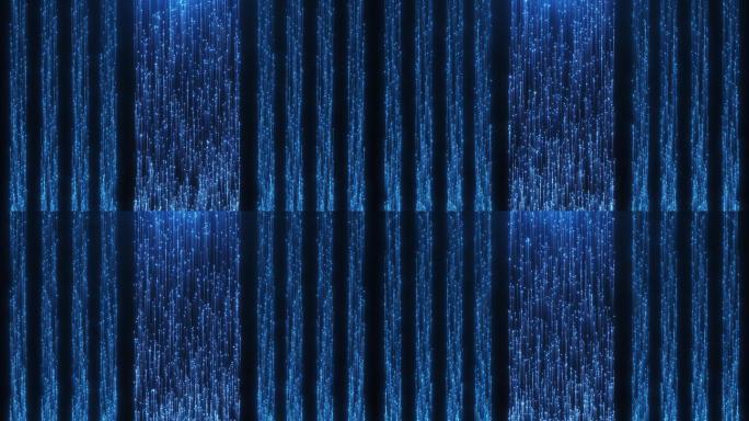 蓝色光幕粒子流