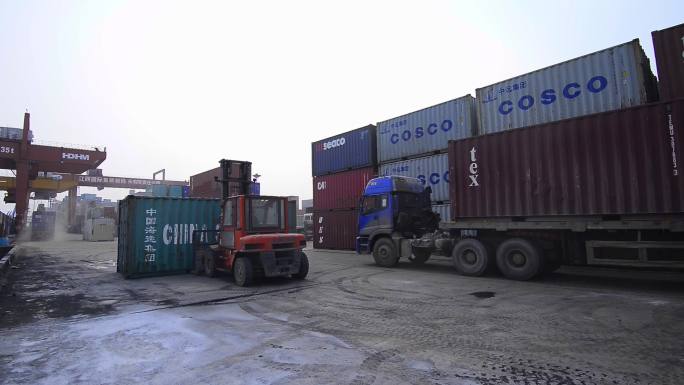 集装箱港口运输卸货