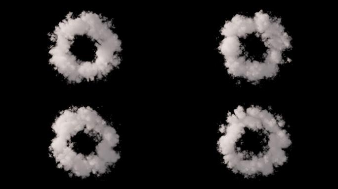 【原创】4K通道动态环形云白云